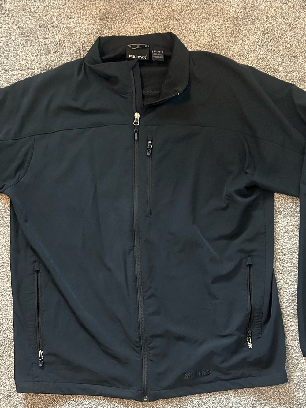 Marmot Men's Tempo M3 Softshell Jacket Black Size XXL Performance Full Zip
